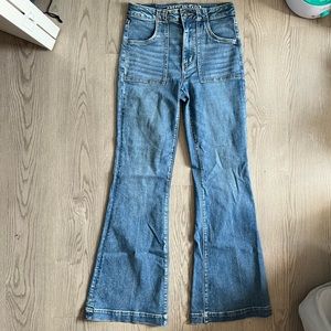 American eagle high rise flare jeans